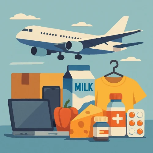 Jakie towary najczęściej przewozi się drogą lotniczą?